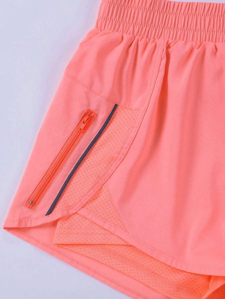 Short Fitness com Bolso e Zíper