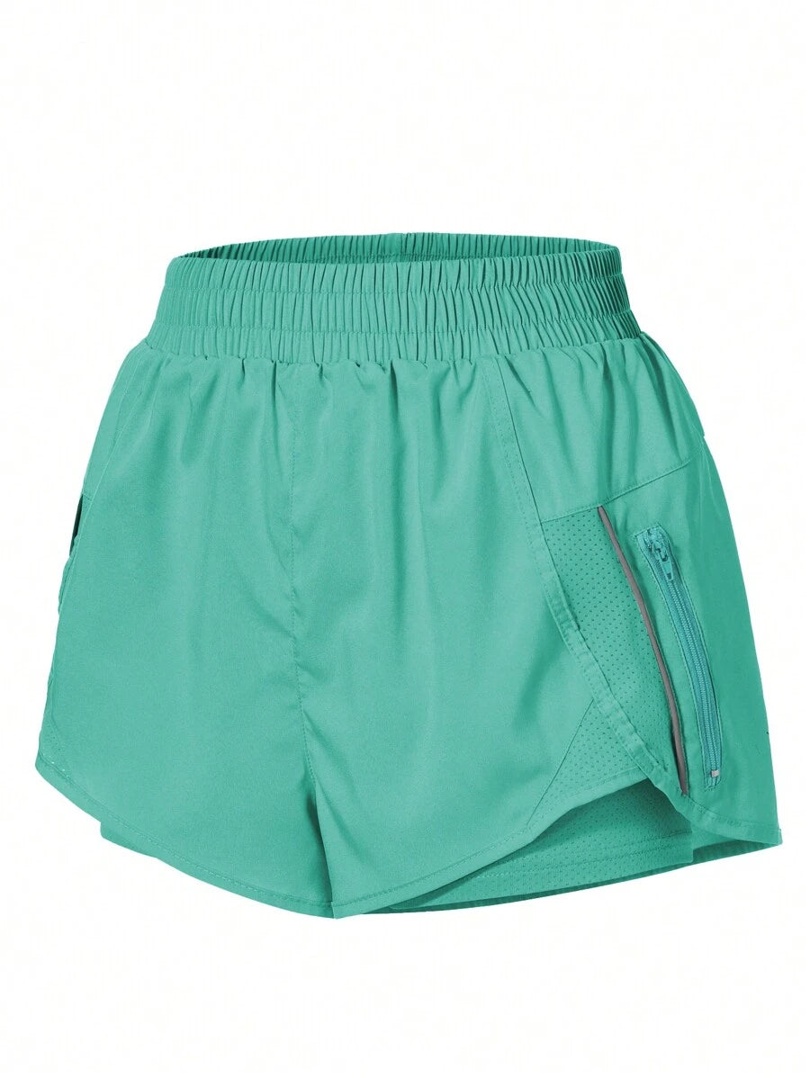 Short Fitness com Bolso e Zíper