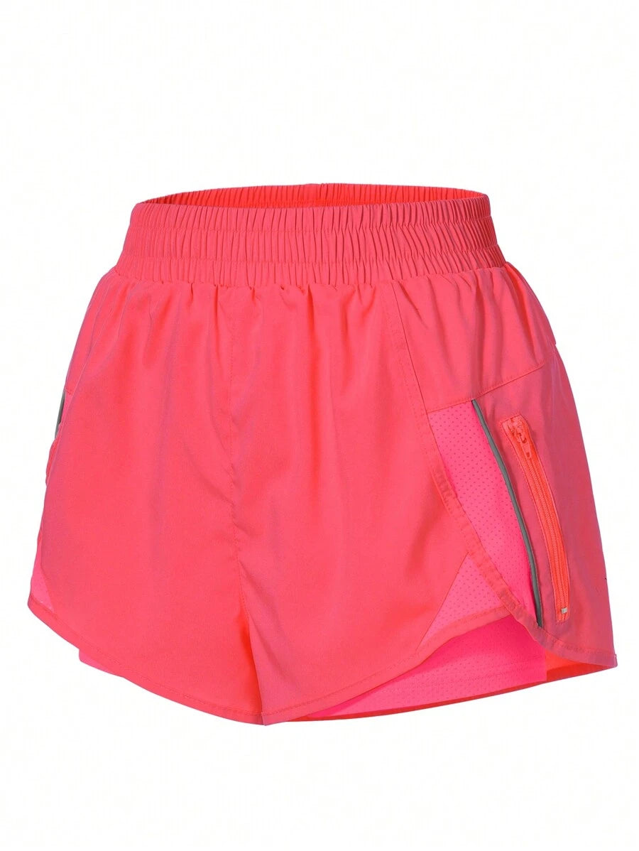Short Fitness com Bolso e Zíper