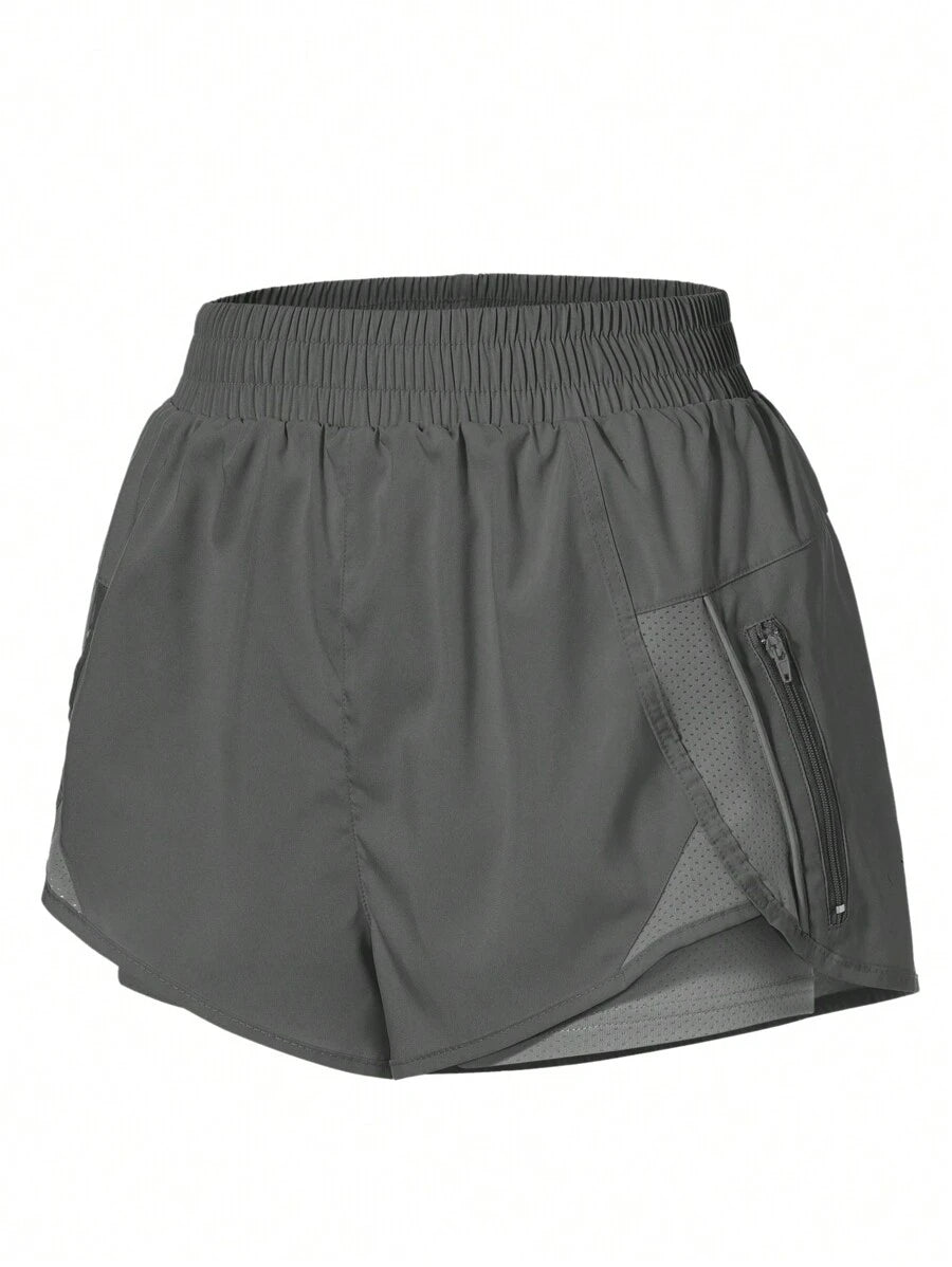 Short Fitness com Bolso e Zíper
