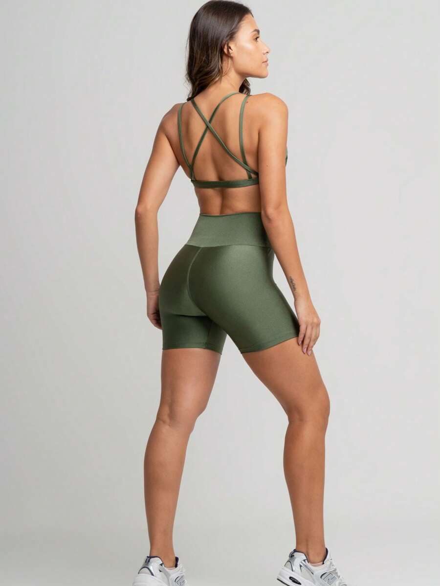 Conjunto Short e Top Glow Costas Nuas