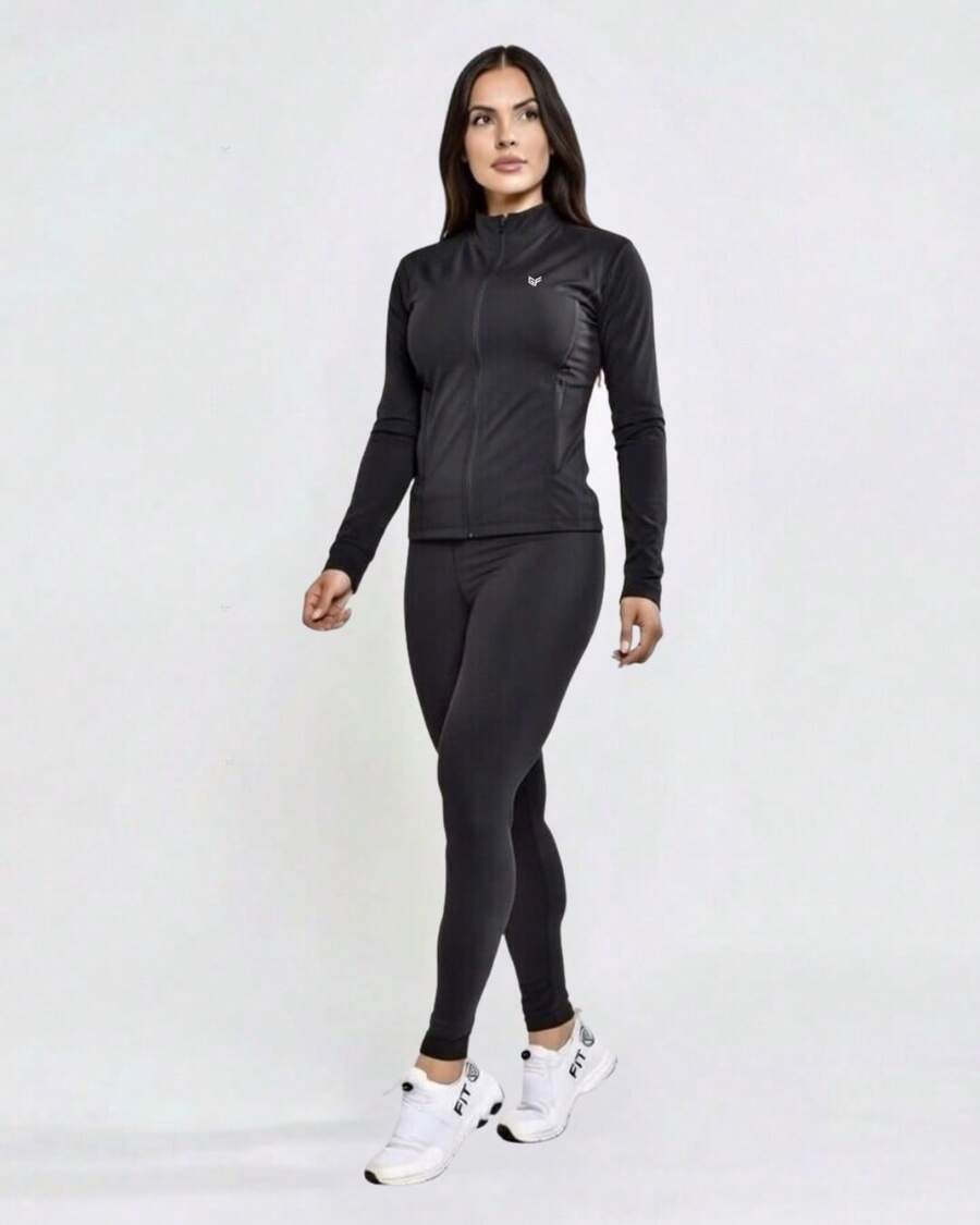 Kit 3 Peças Jaqueta, Top e Legging