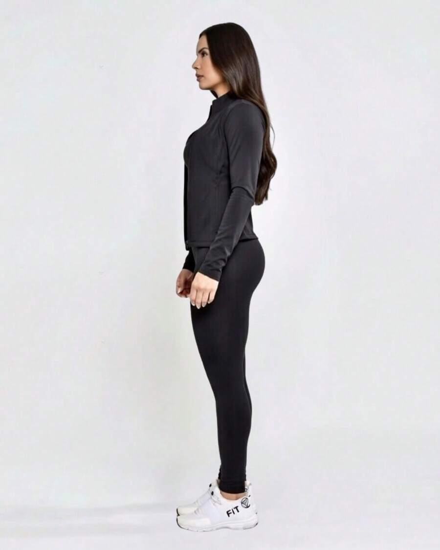 Kit 3 Peças Jaqueta, Top e Legging