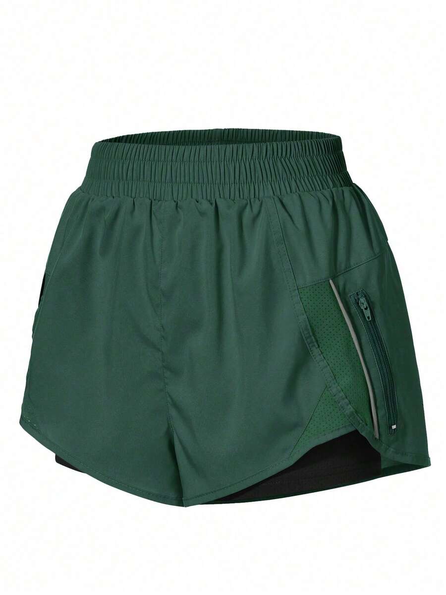 Short Fitness com Bolso e Zíper