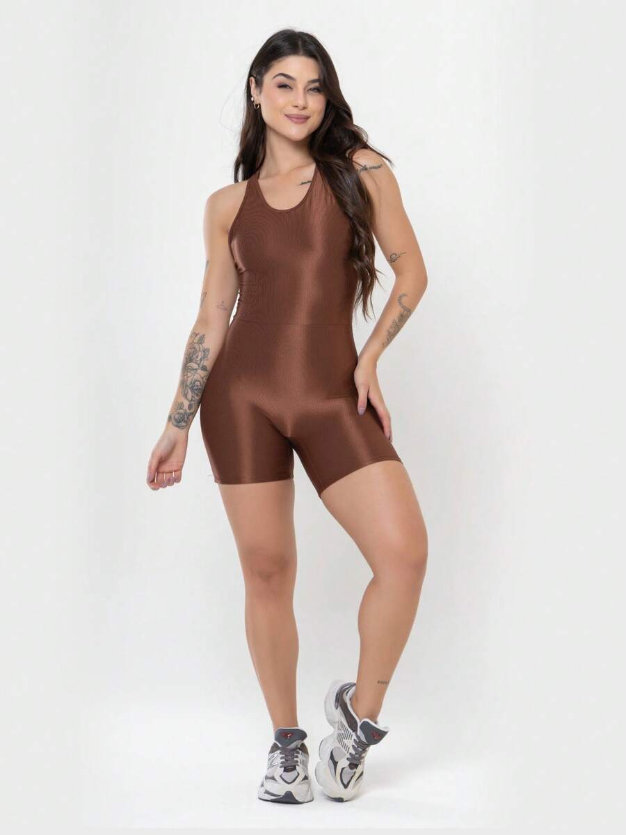 Kit 2 Macaquinho Esportivo Canelado com Brilho