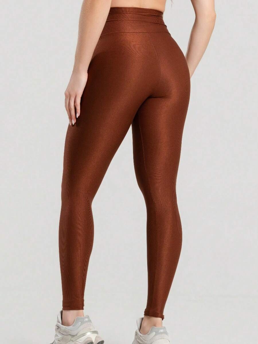 Conjunto Legging e Top Marrom Canelado