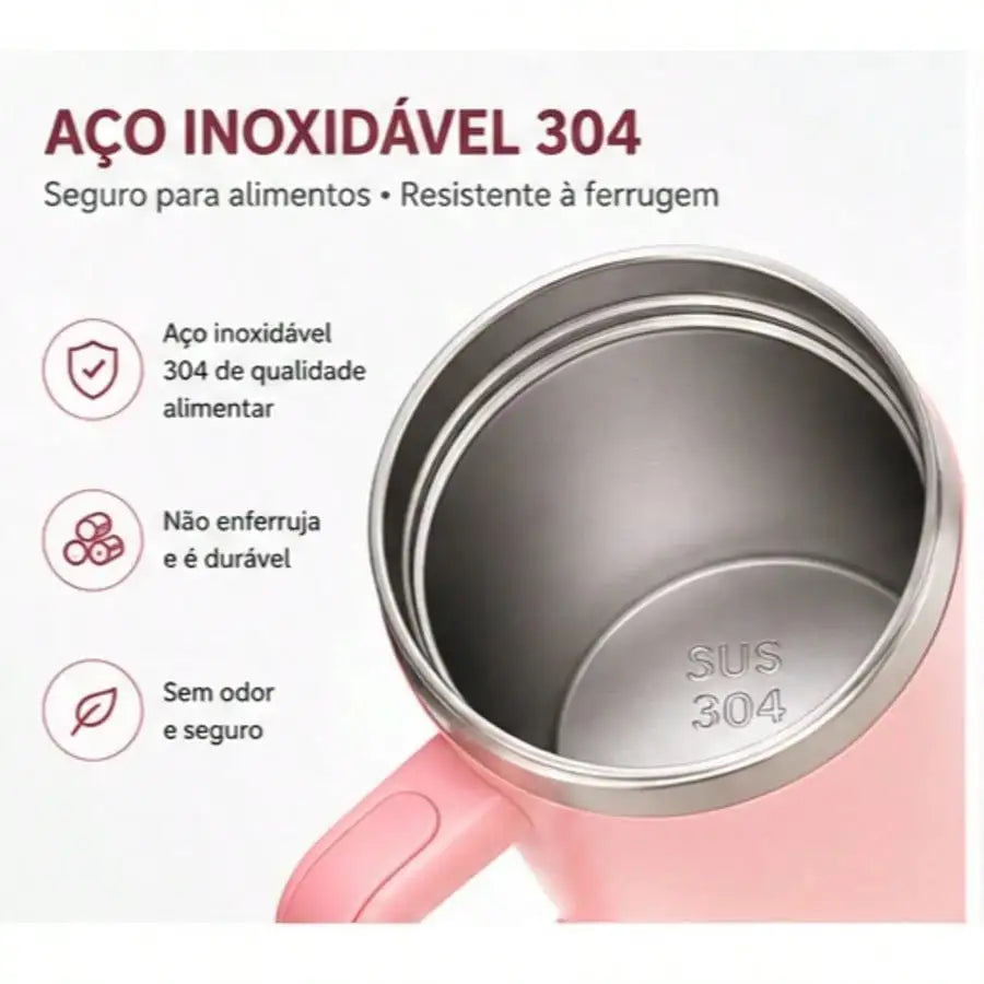 Copo Térmico 1200ml Inox com Alça e Canudo