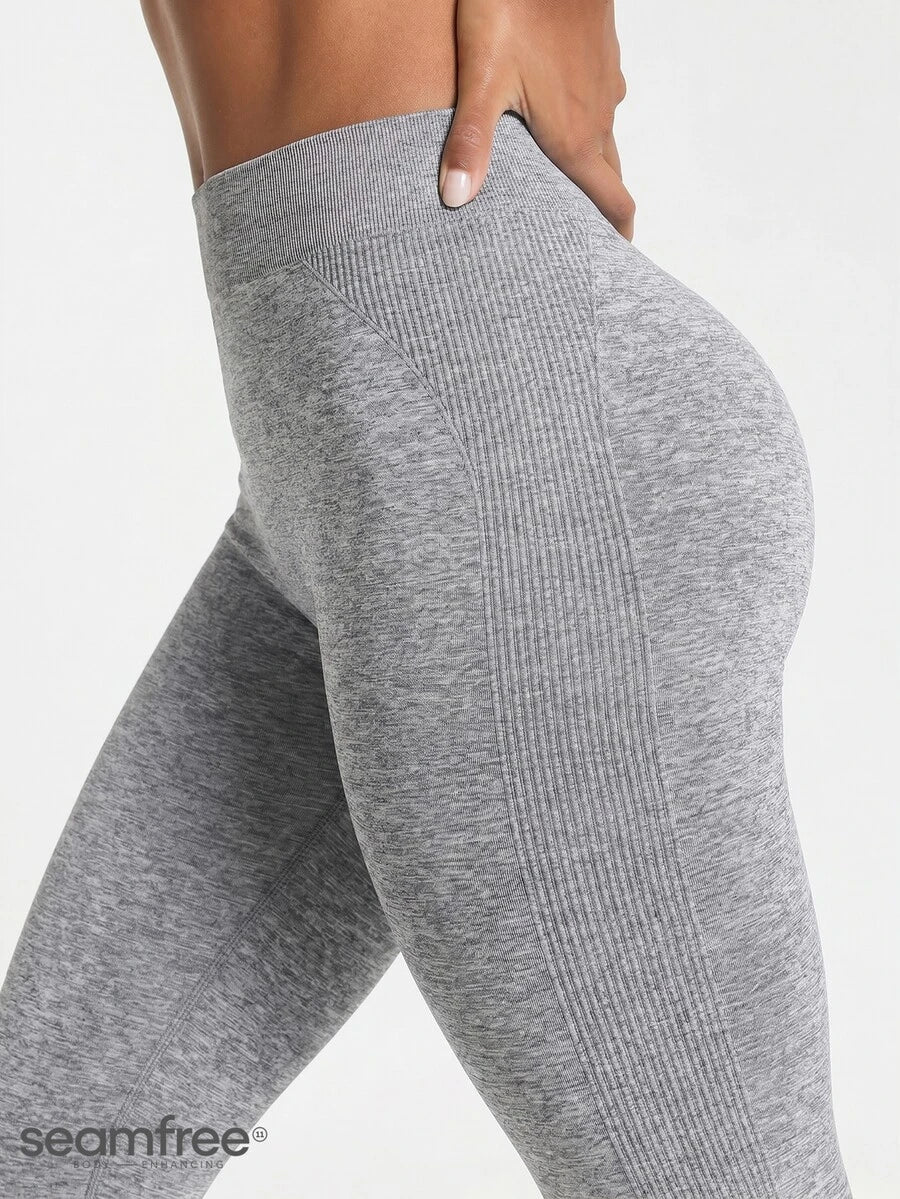 Legging Cintura Alta Canelada Sem Costura