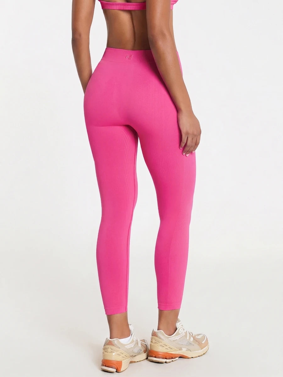 Legging Cintura Alta Canelada Sem Costura