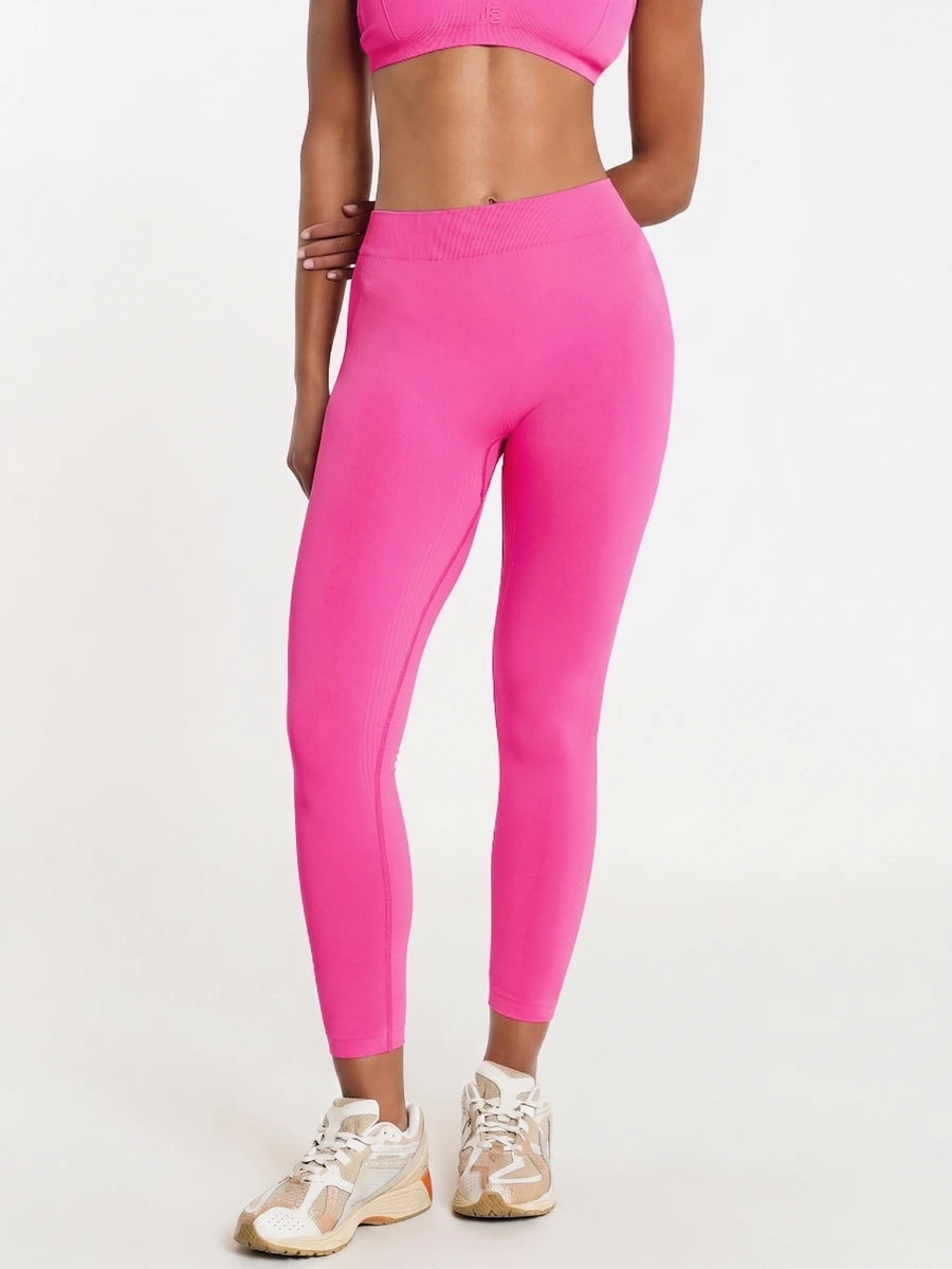 Legging Cintura Alta Canelada Sem Costura