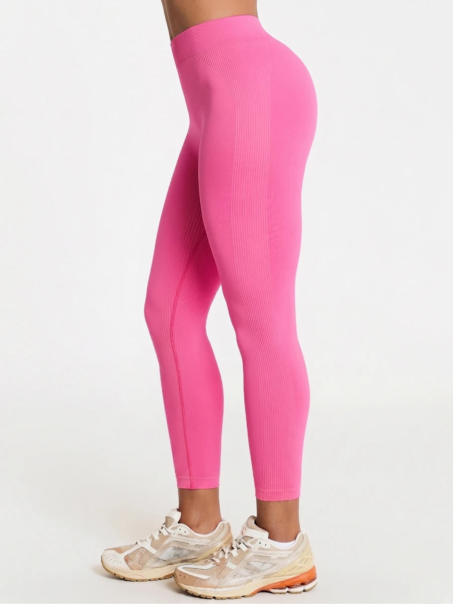 Legging Cintura Alta Canelada Sem Costura
