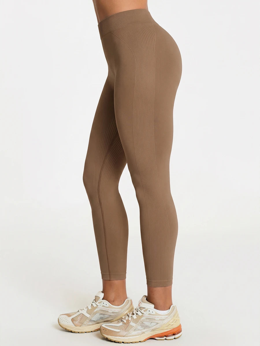 Legging Cintura Alta Canelada Sem Costura