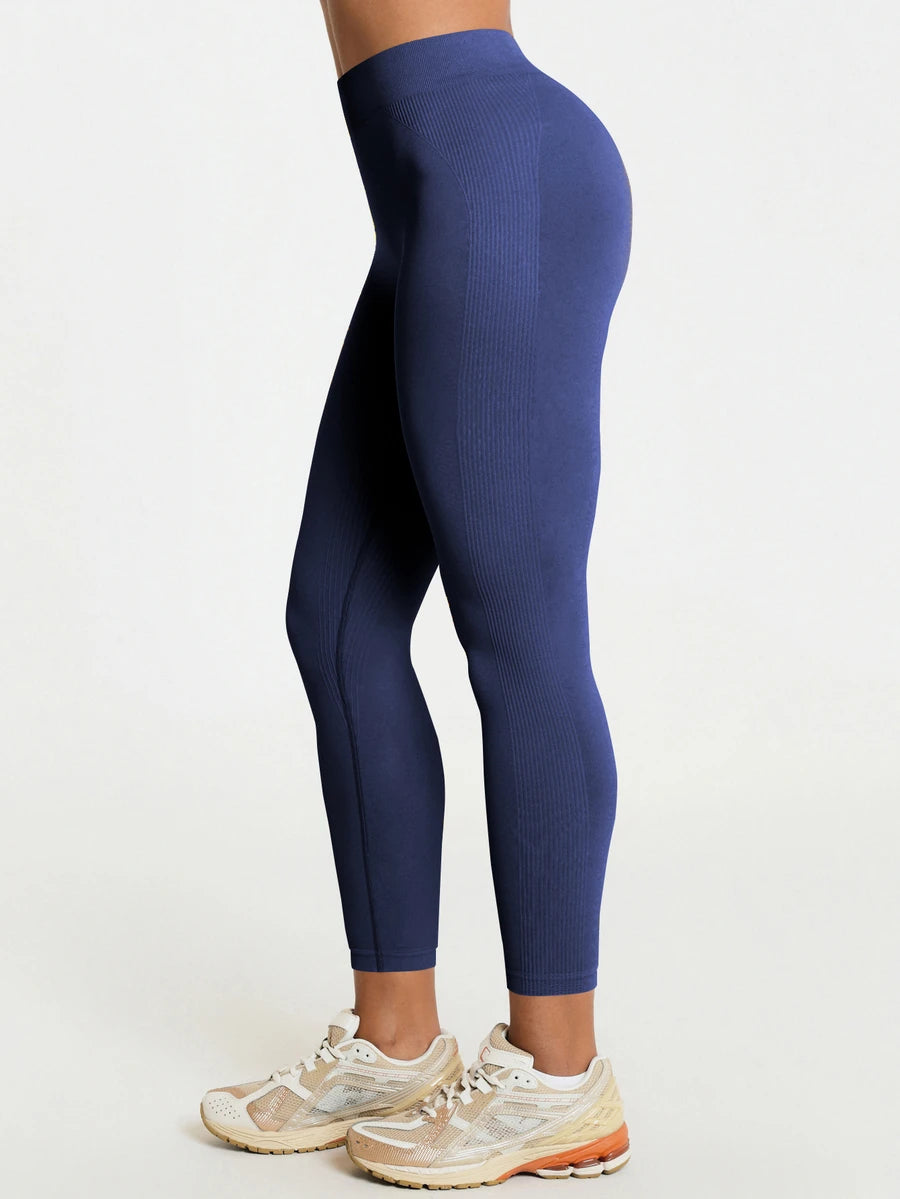 Legging Cintura Alta Canelada Sem Costura