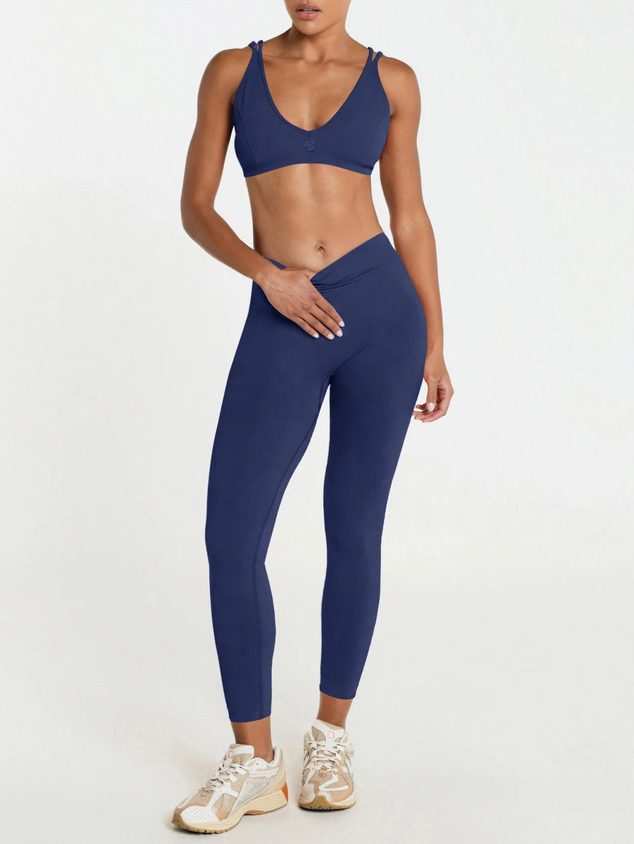 Legging Cintura Alta Canelada Sem Costura