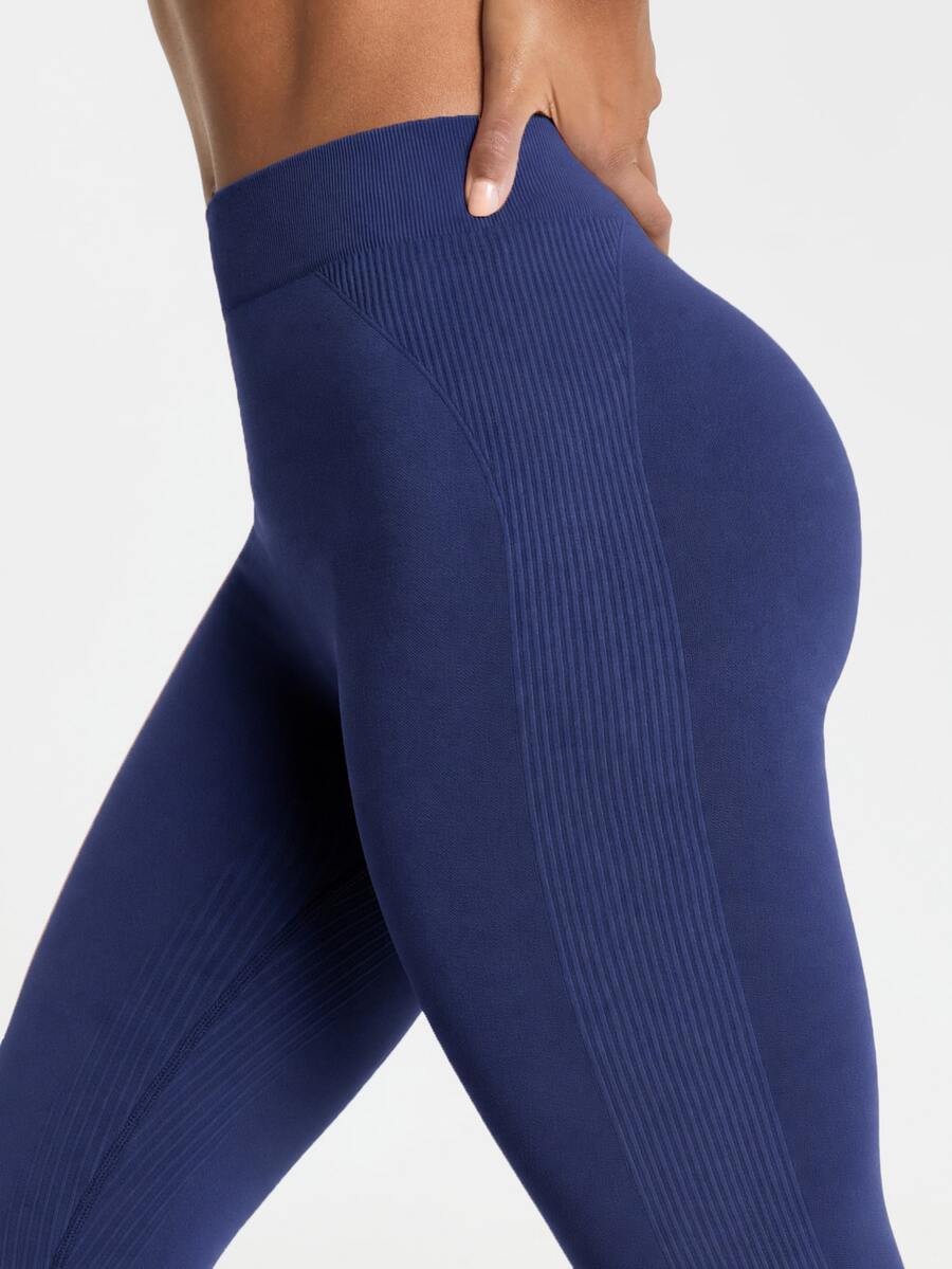 Legging Cintura Alta Canelada Sem Costura