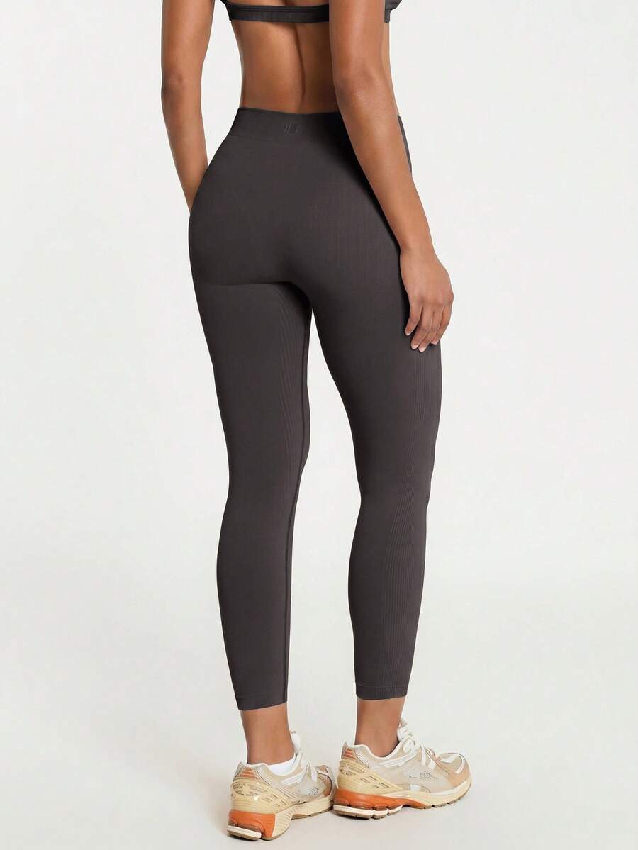 Legging Cintura Alta Canelada Sem Costura