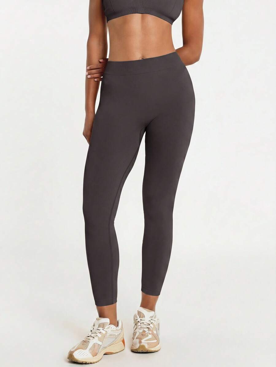Legging Cintura Alta Canelada Sem Costura