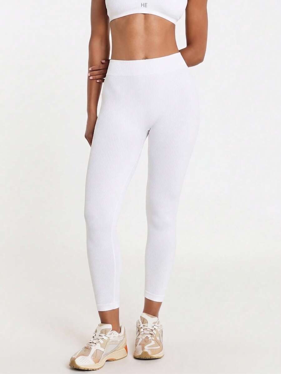 Legging Cintura Alta Canelada Sem Costura