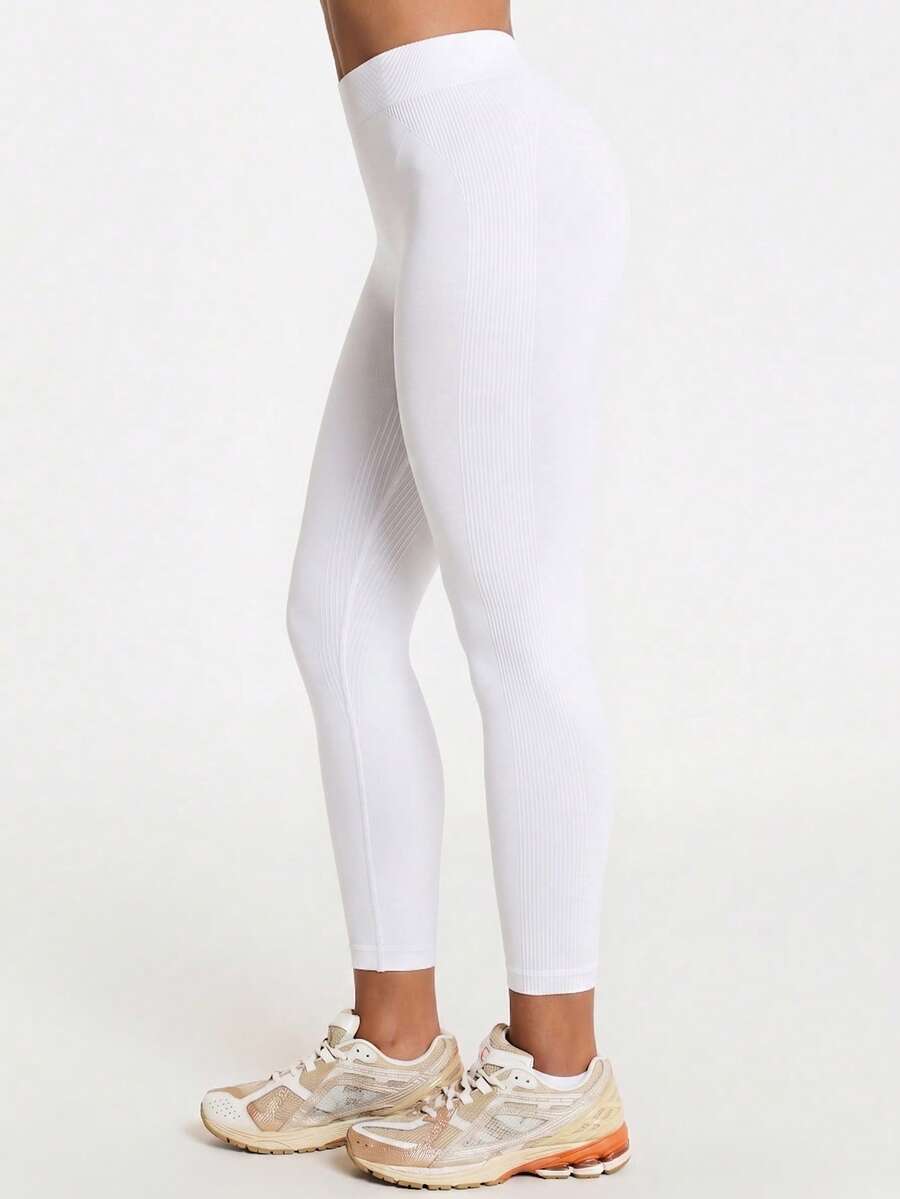 Legging Cintura Alta Canelada Sem Costura