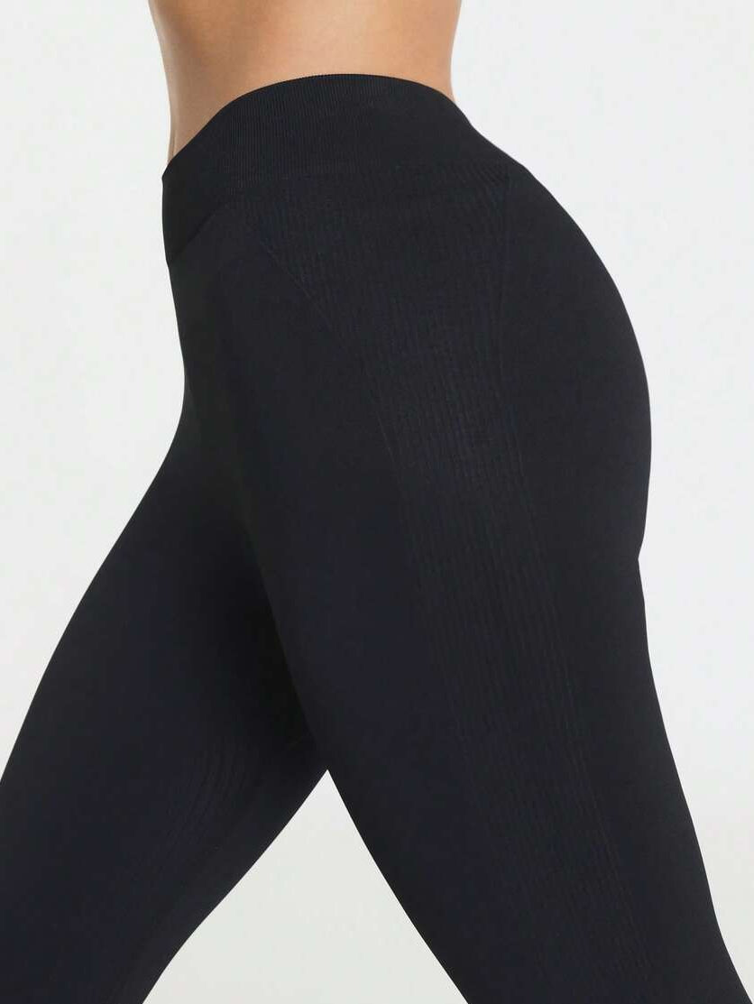 Legging Cintura Alta Canelada Sem Costura