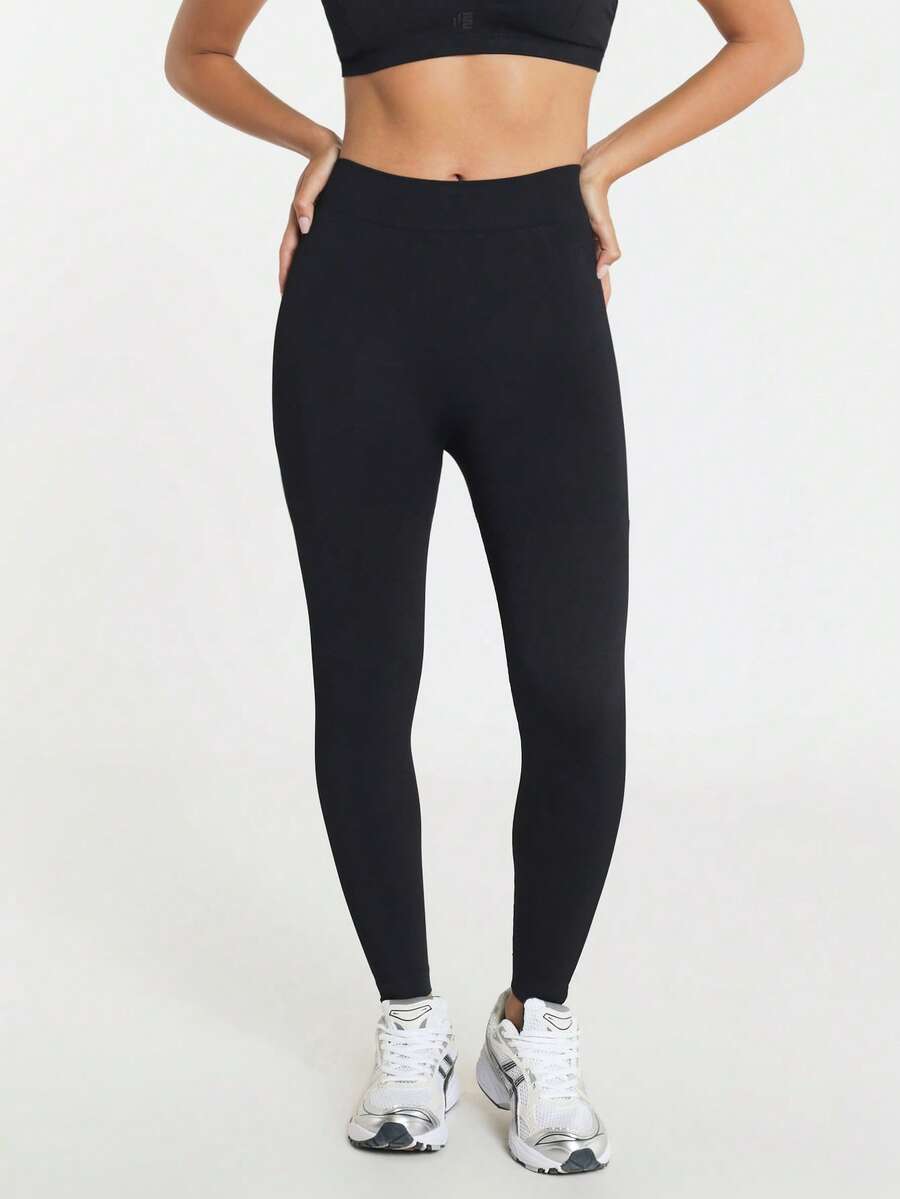 Legging Cintura Alta Canelada Sem Costura