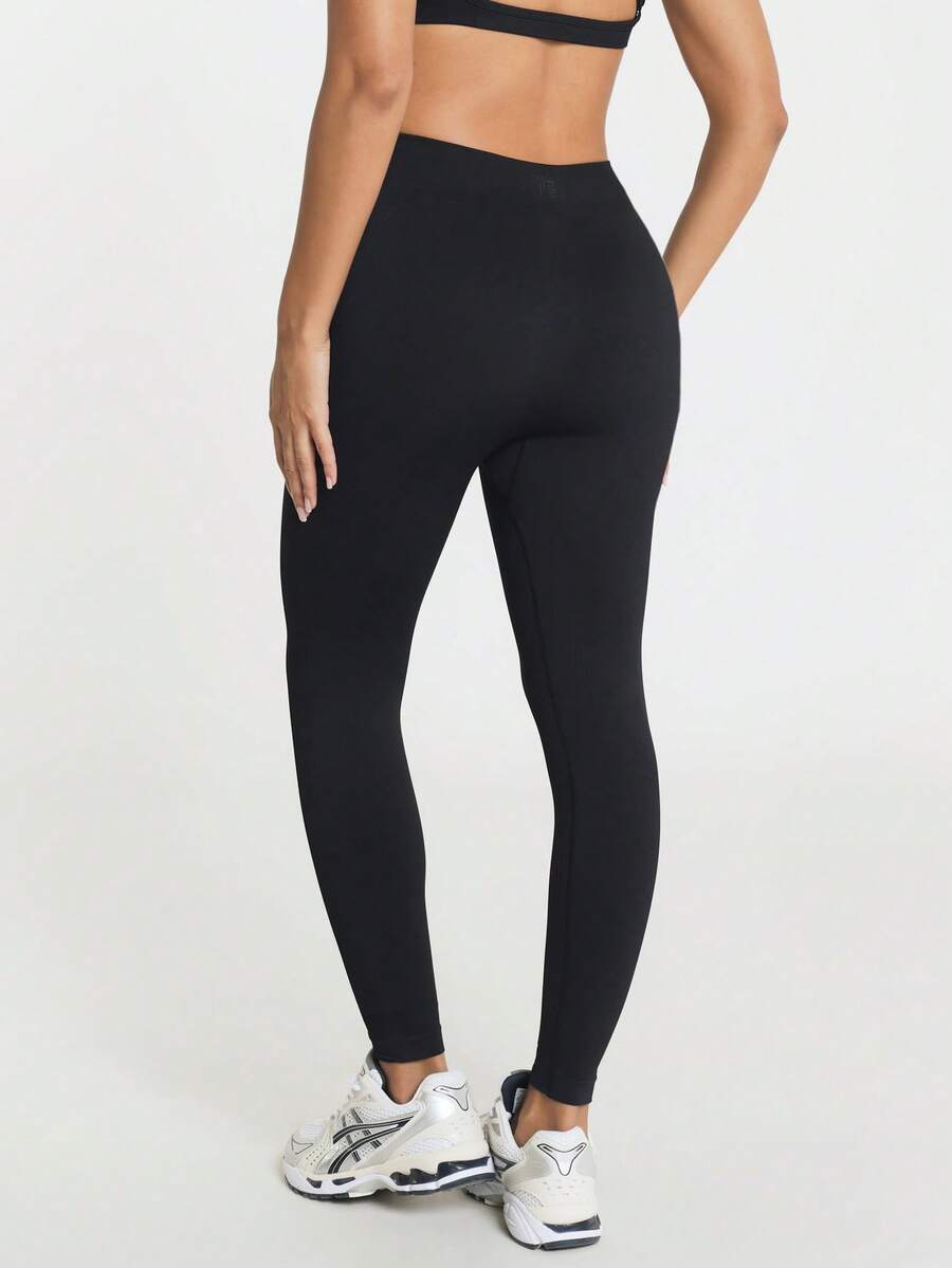 Legging Cintura Alta Canelada Sem Costura