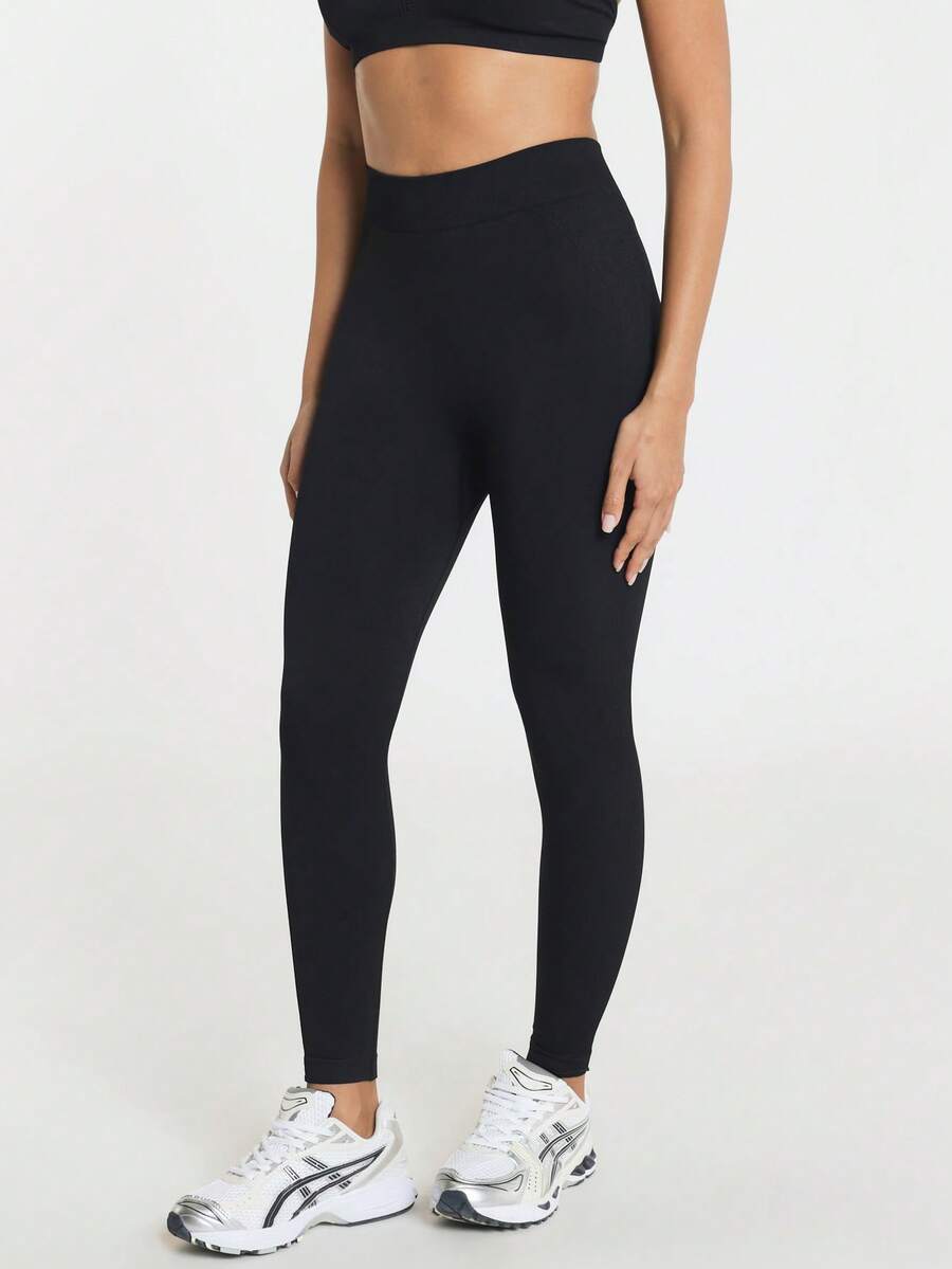 Legging Cintura Alta Canelada Sem Costura