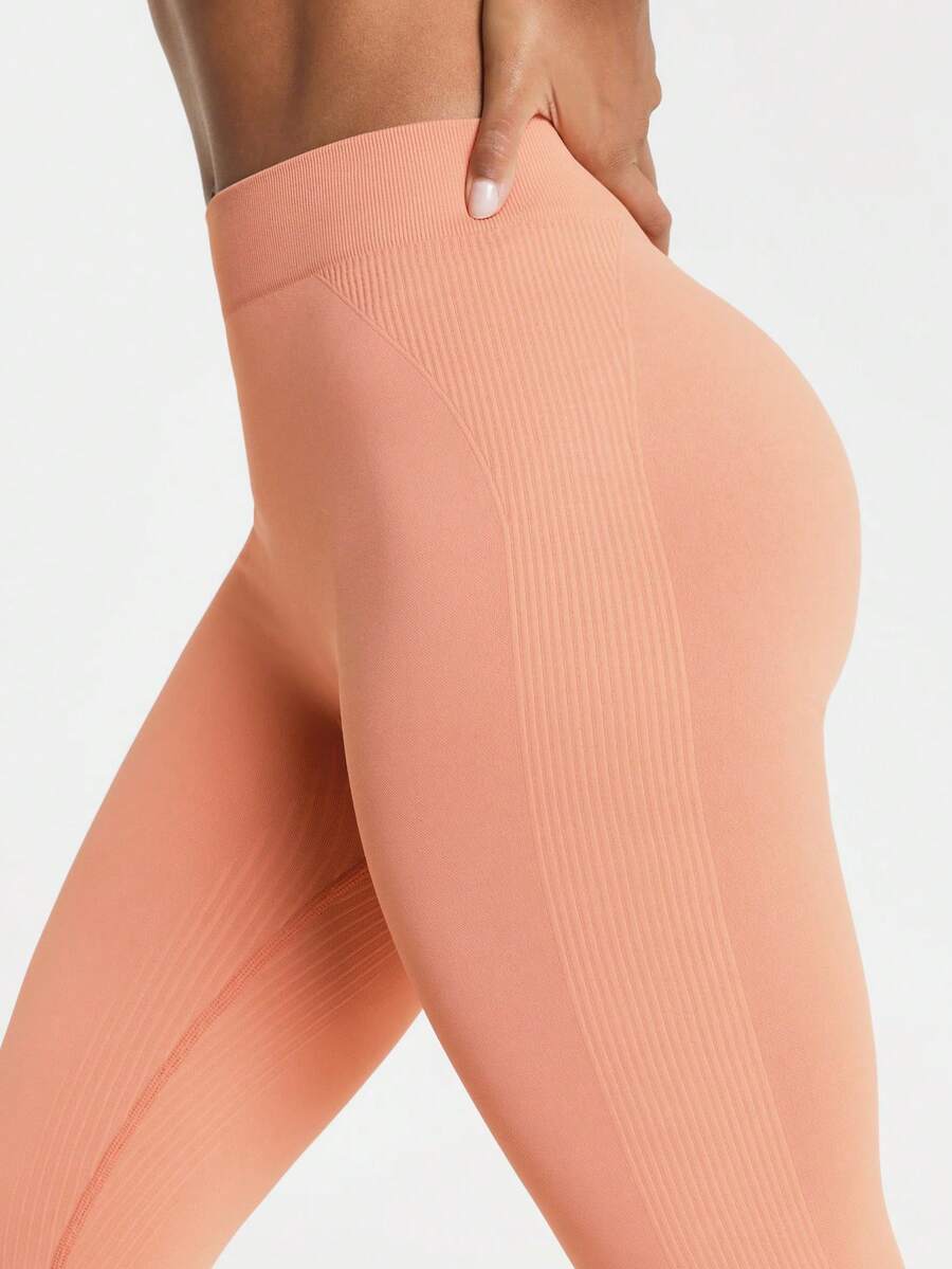 Legging Cintura Alta Canelada Sem Costura