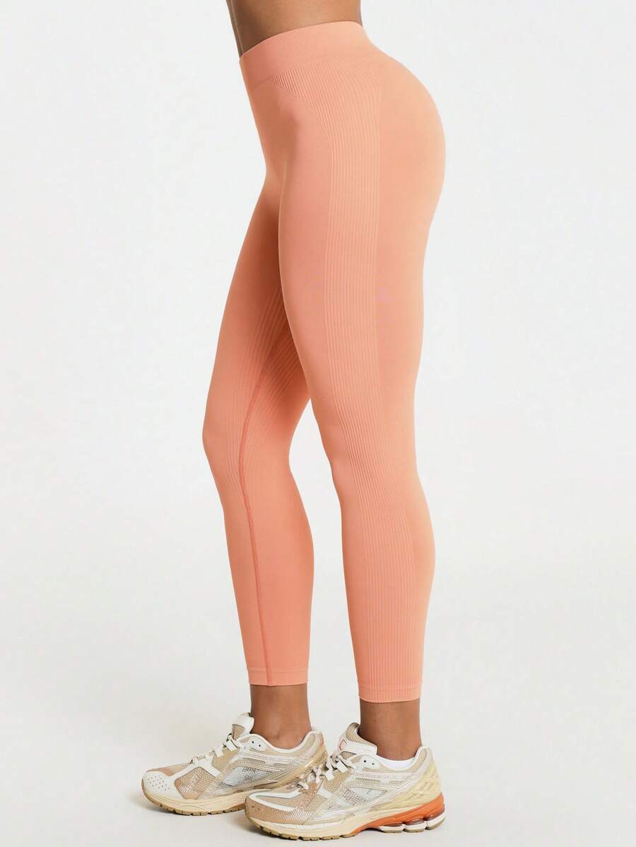 Legging Cintura Alta Canelada Sem Costura