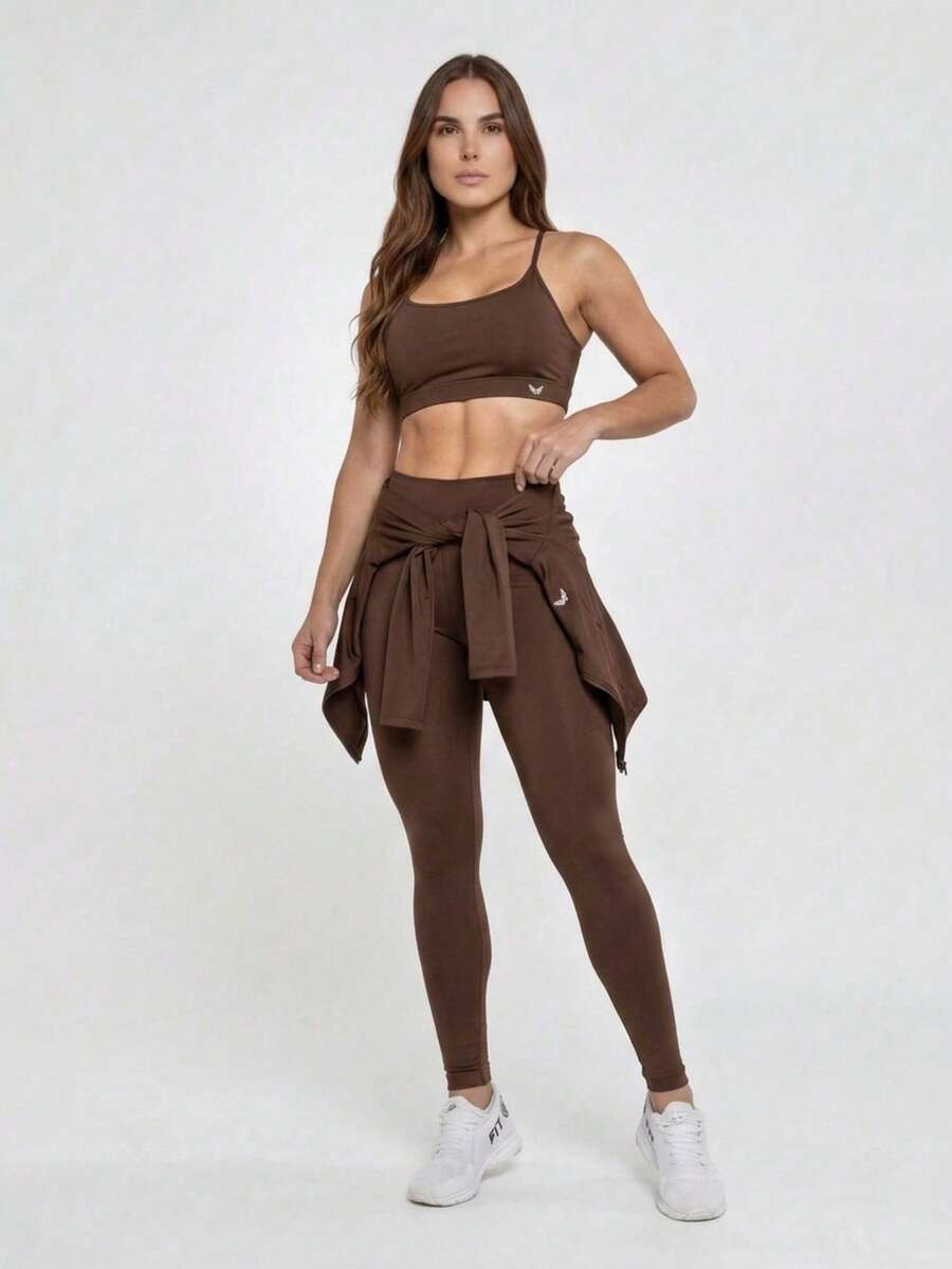 Kit 3 Peças Jaqueta, Top e Legging