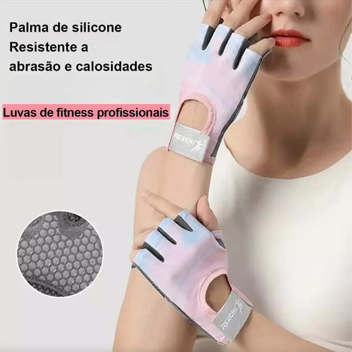 Luvas de Academia Meio Dedo com Proteção