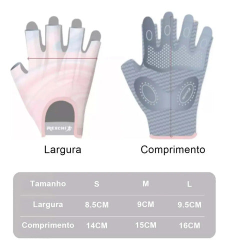 Luvas de Academia Meio Dedo com Proteção