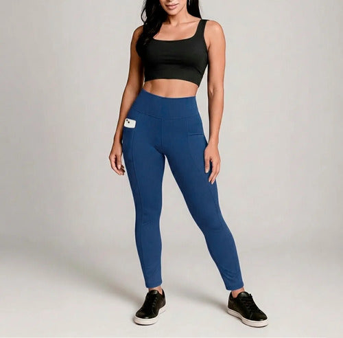 Kit 3 Leggings Cintura Alta com Bolso