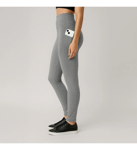 Kit 3 Leggings Cintura Alta com Bolso