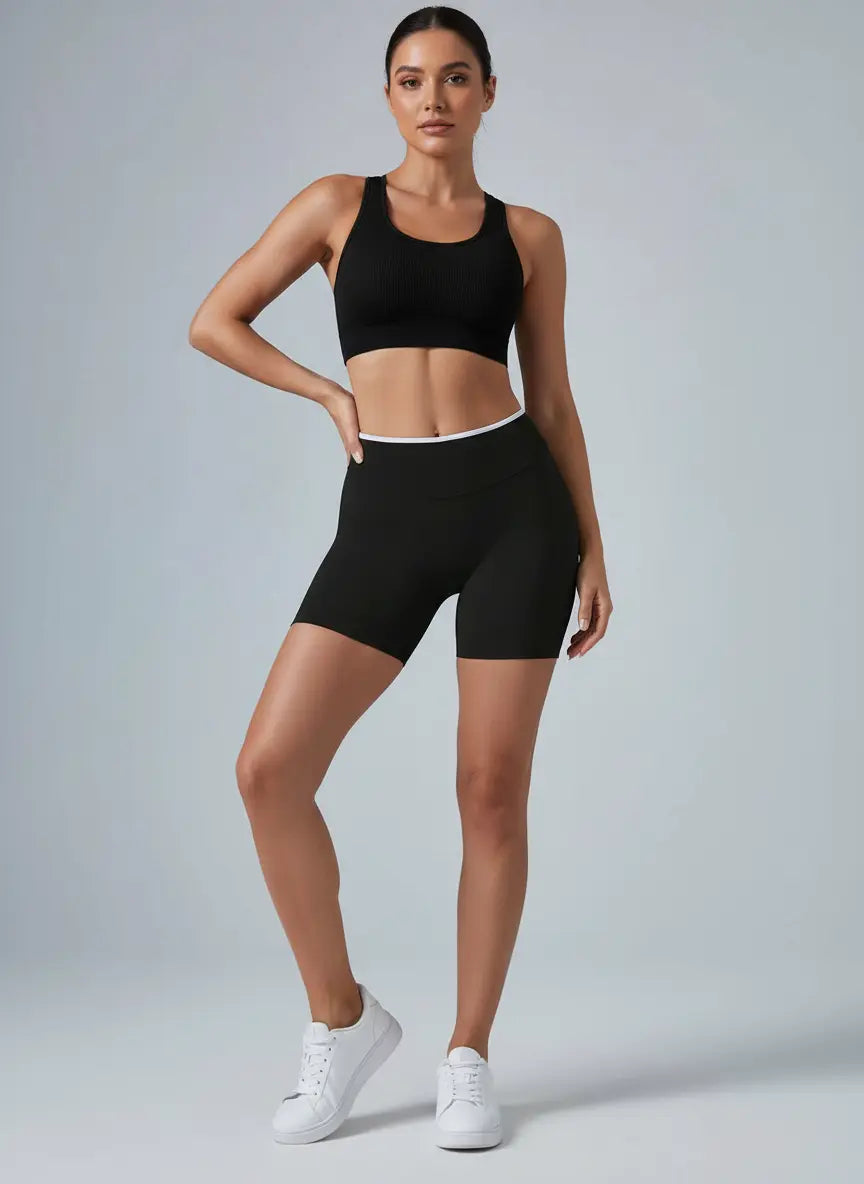 Short Esportivo Cós Contrastante Costas Franzida tn61r8-45.myshopify.com