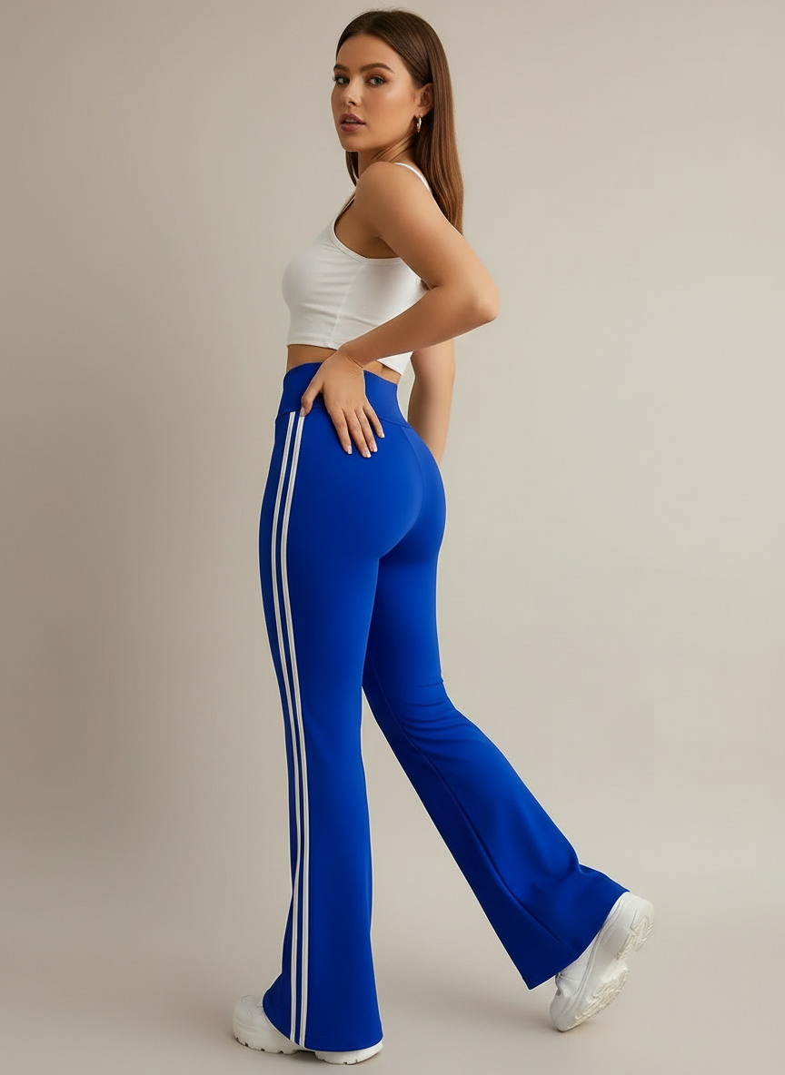 Calça Flare Bailarina Listrada
