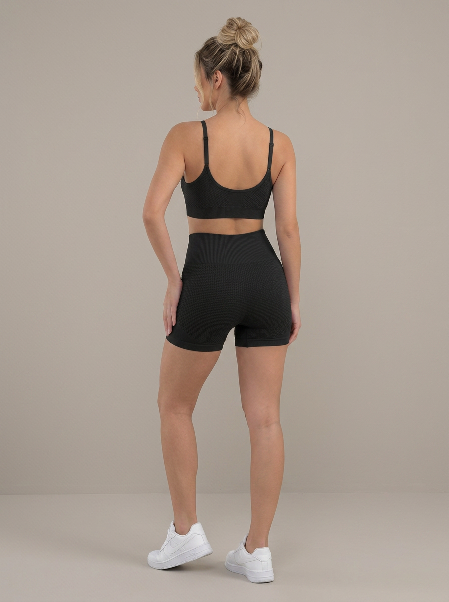 Conjunto Fitness Short e Top Sem Costura