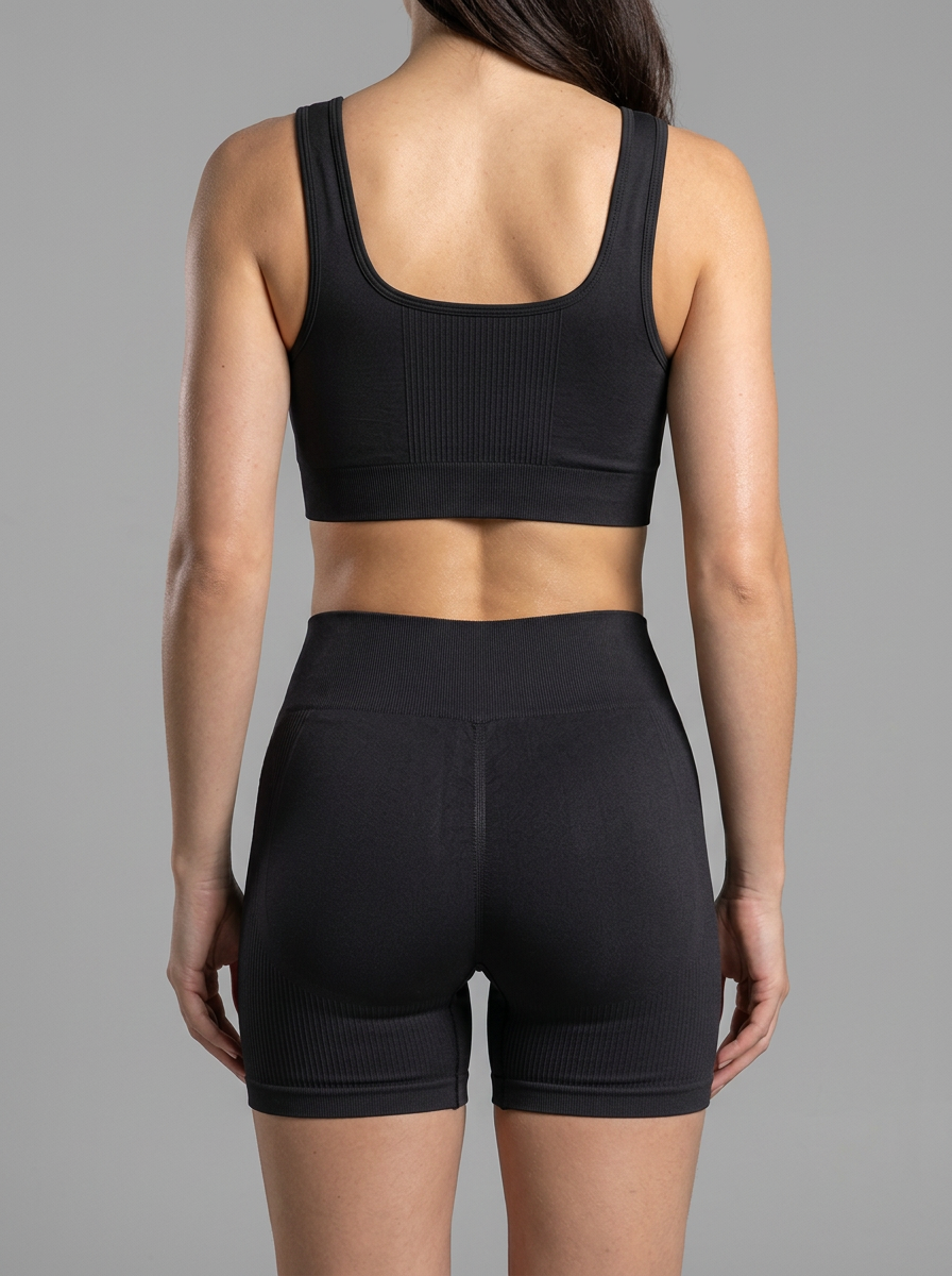 Conjunto Fitness Top e Shorts Canelado
