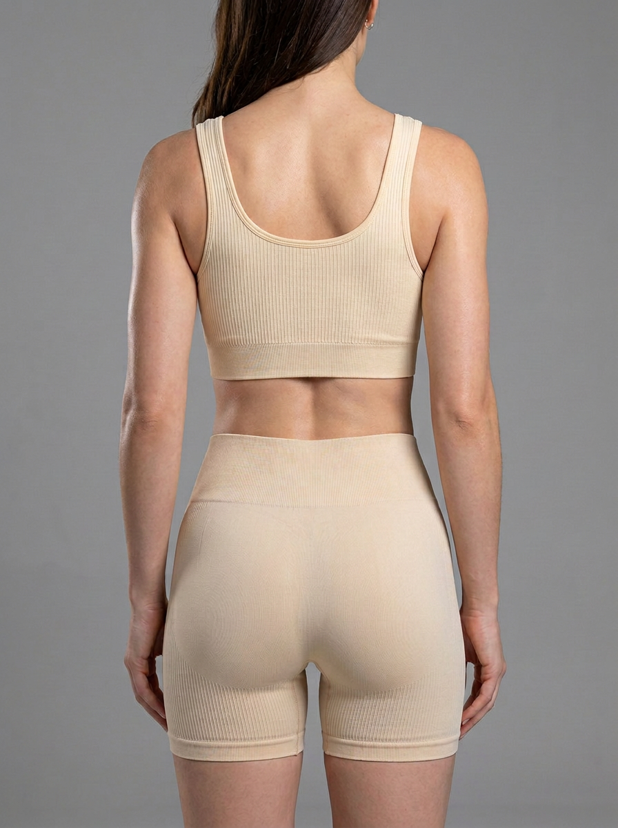 Conjunto Fitness Top e Shorts Canelado