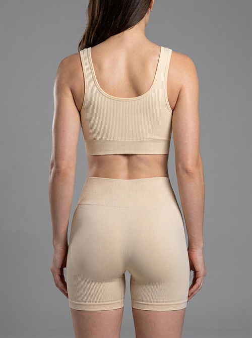 Conjunto Fitness Top e Shorts Canelado