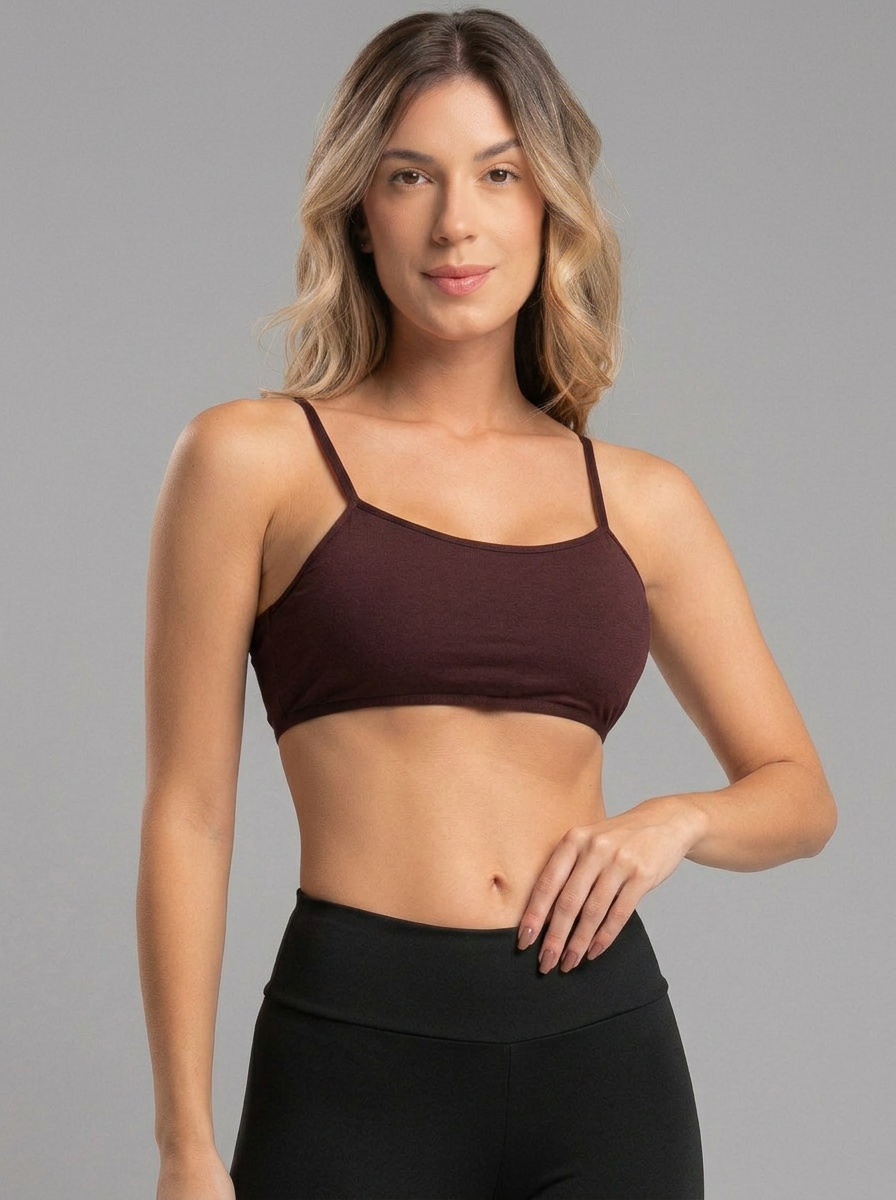 Top Fitness Costa Nua Alça Fina