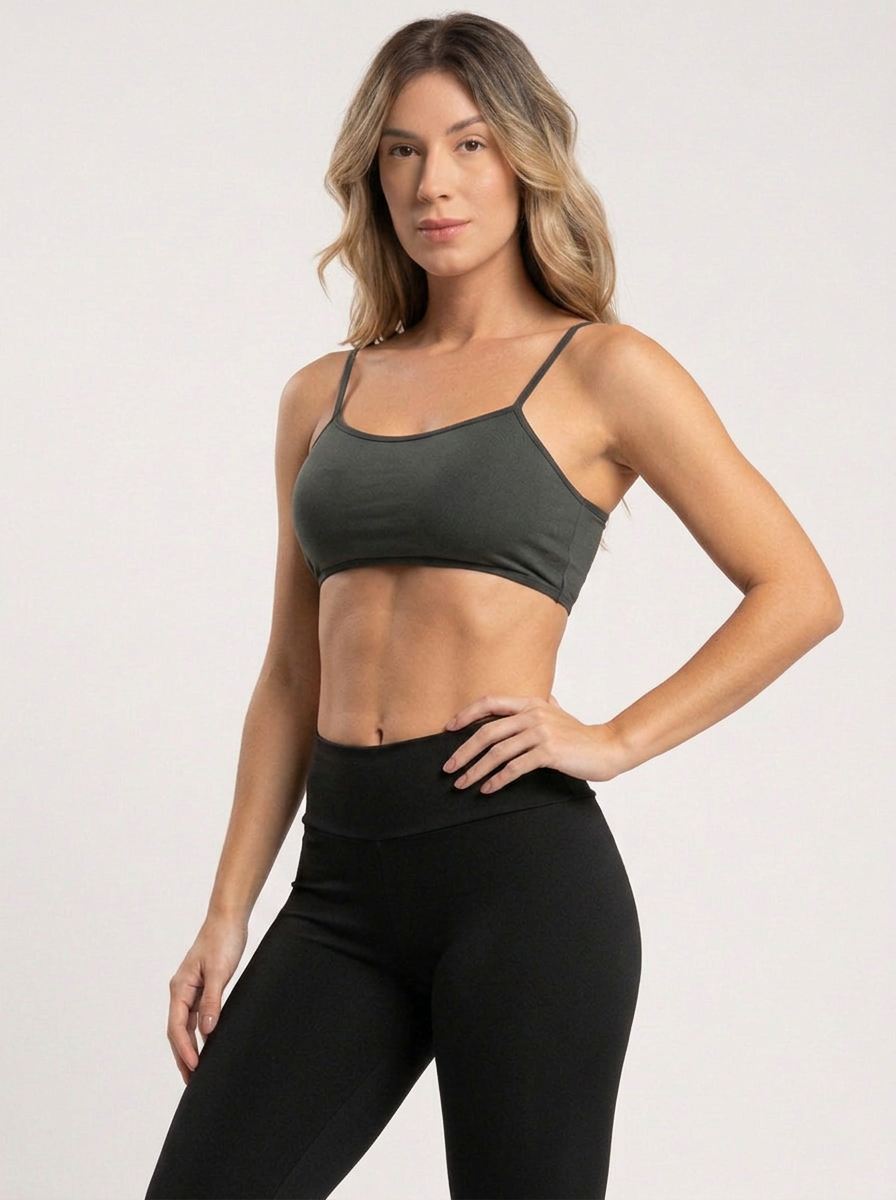 Top Fitness Costa Nua Alça Fina