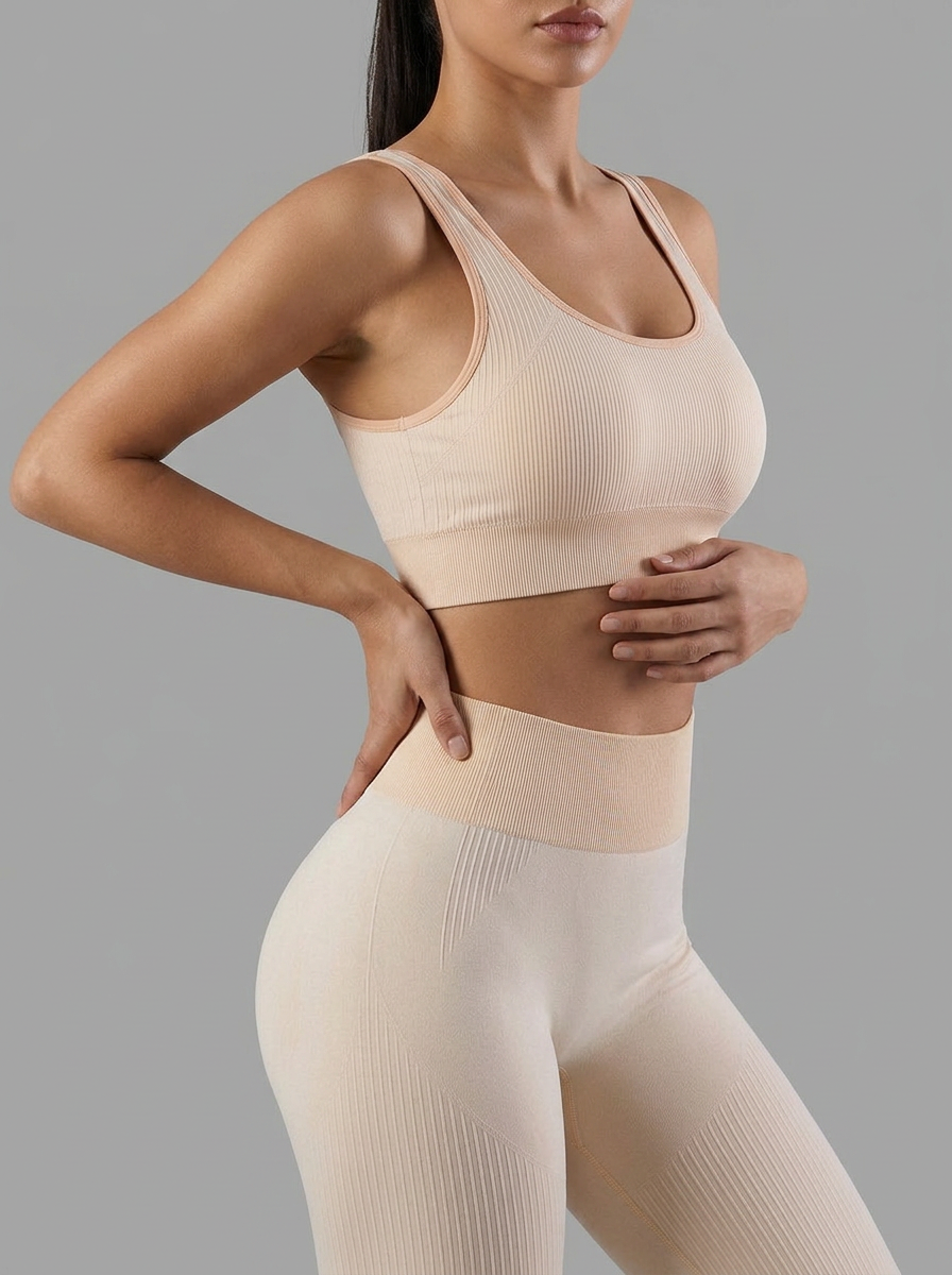 Conjunto Fitness Top e Shorts Canelado
