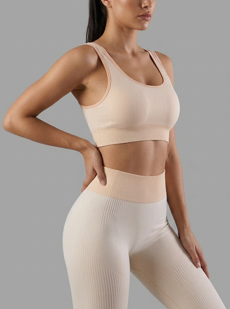 Conjunto Fitness Top e Shorts Canelado