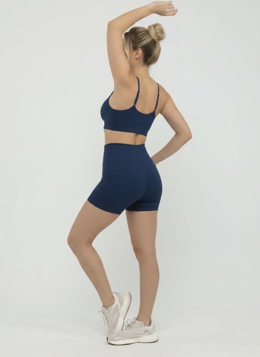 Conjunto Fitness Short e Top Sem Costura