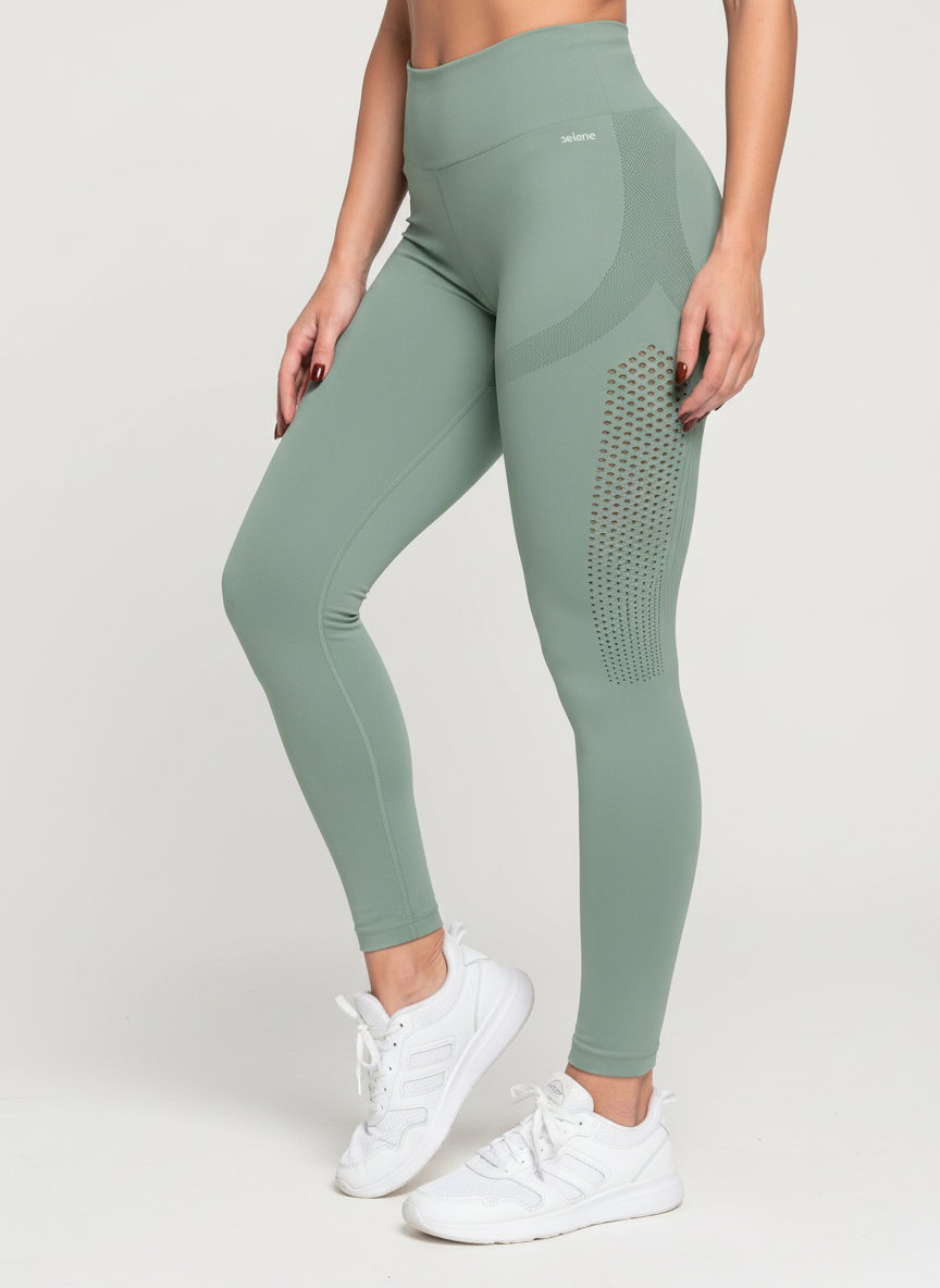 Legging Cintura Alta Microfuros