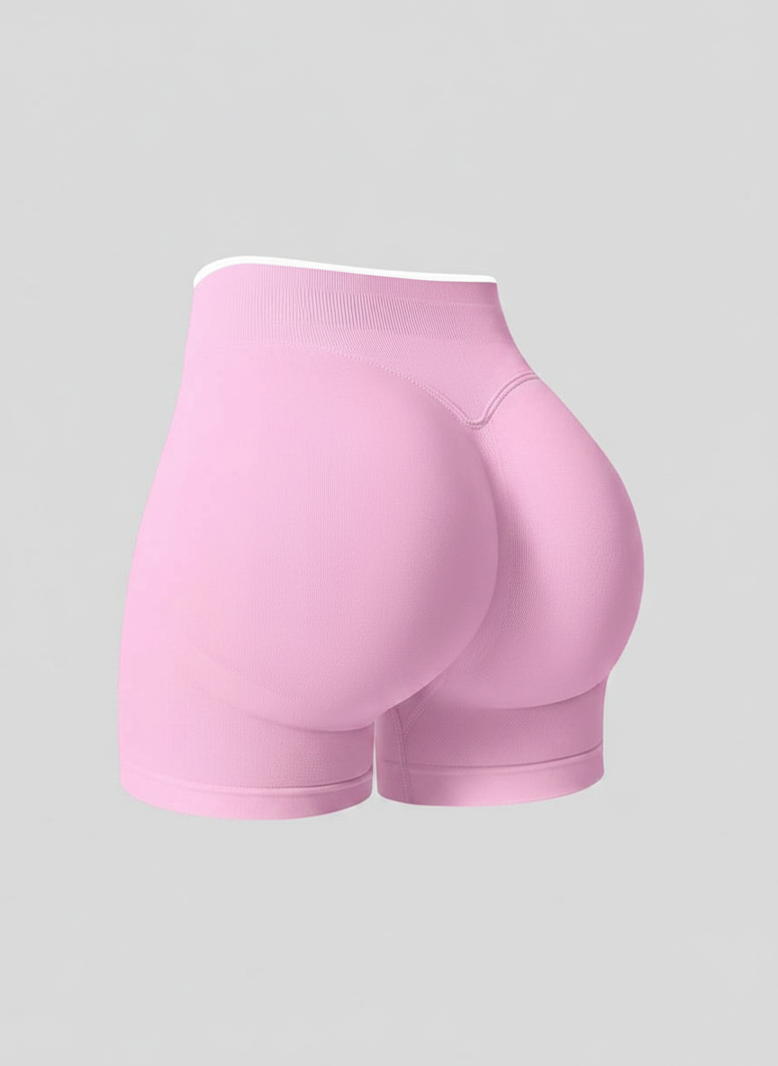 Short Esportivo Cós Contrastante Costas Franzida