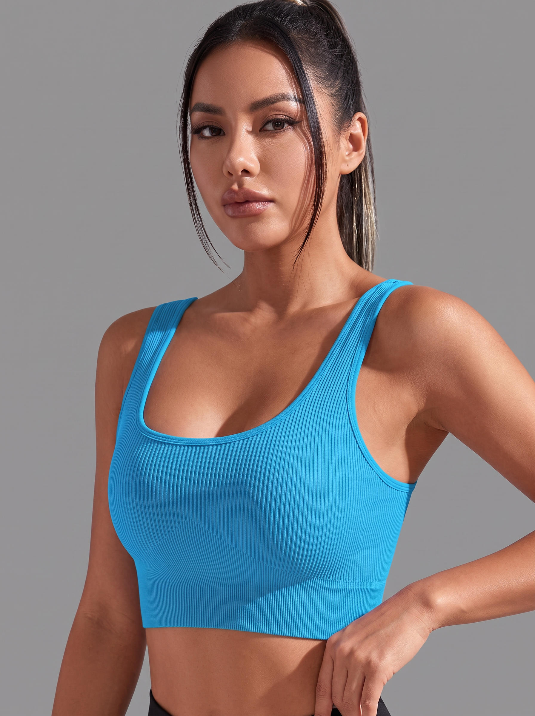 Top Fitness Malha Canelada
