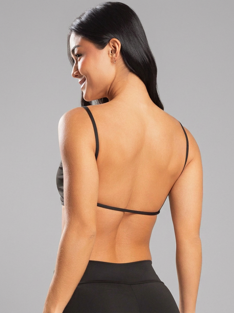 Top Fitness Costa Nua Alça Fina