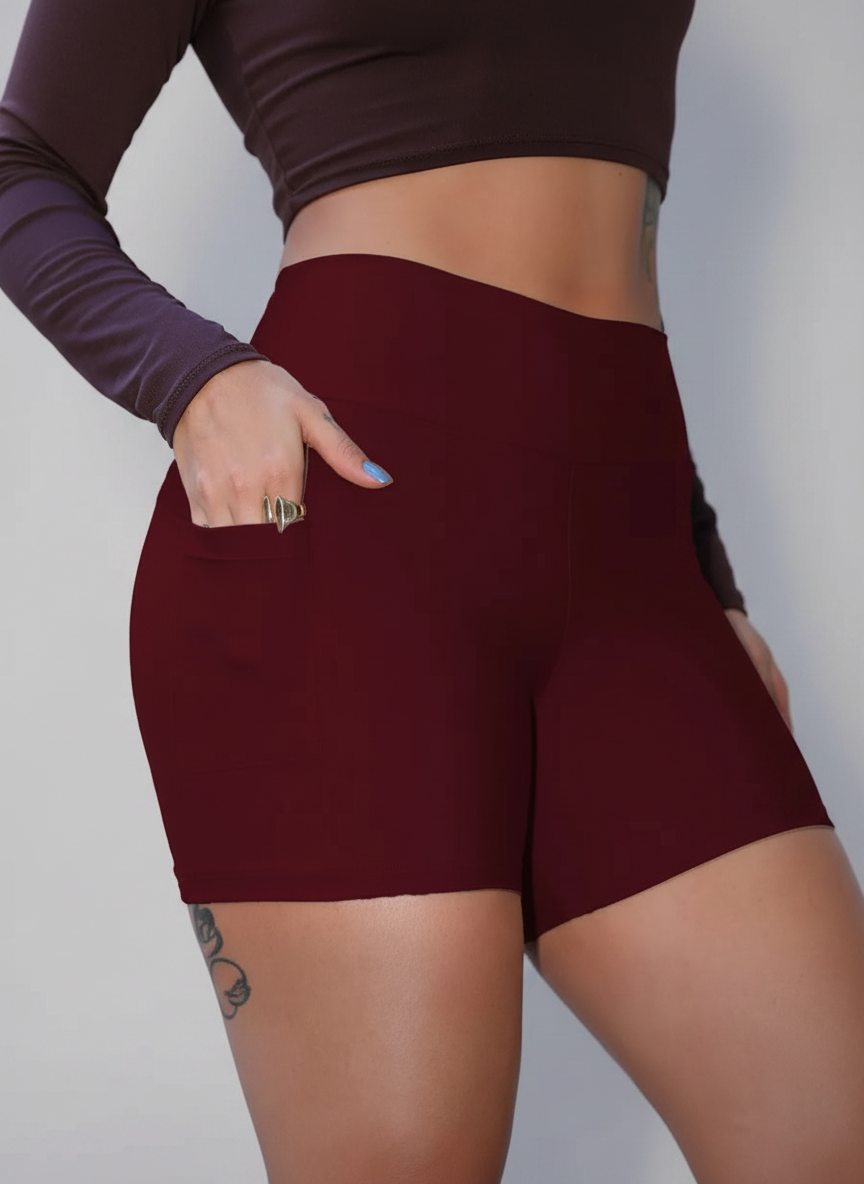 Shorts Fitness Modelador com Bolso